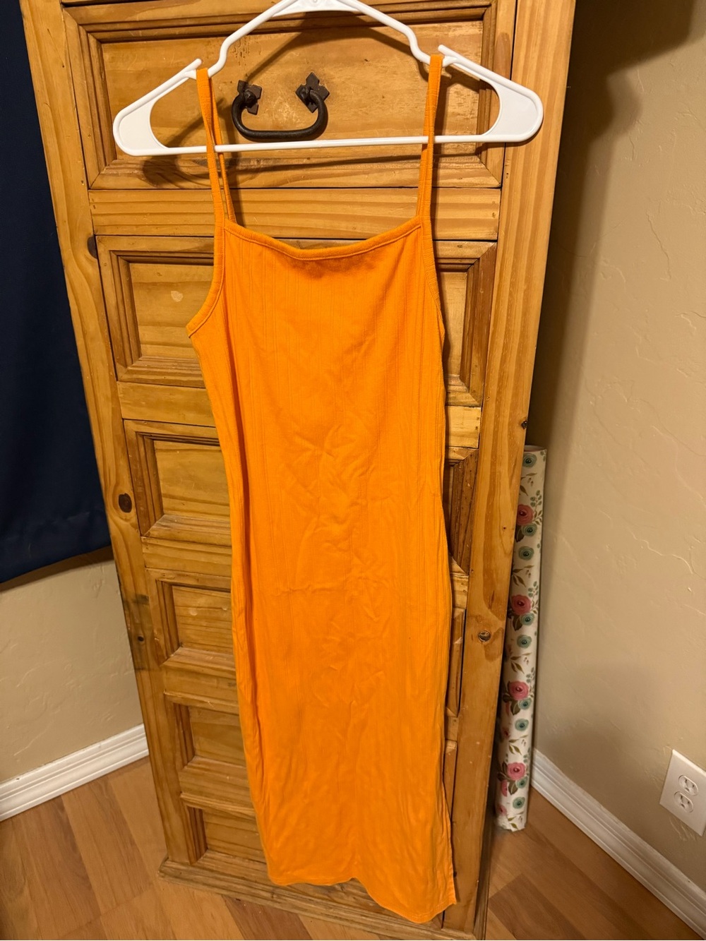 Wild Fable Bright Orange Midi Dress